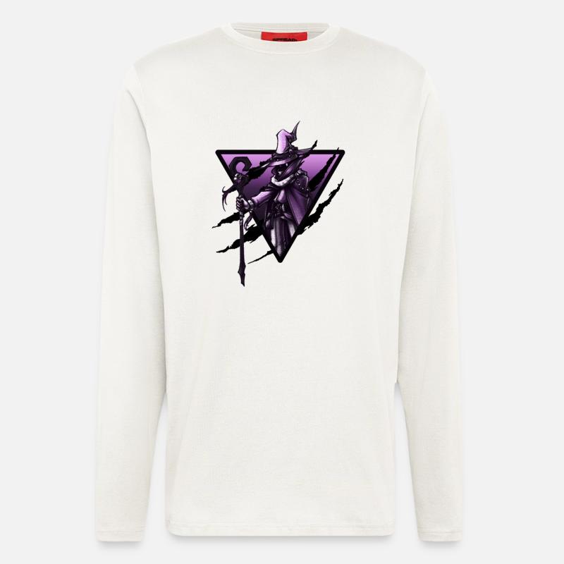 triangle de mage noir - Manches longues bio décontracté fabriqué en UE - OFF WHITE