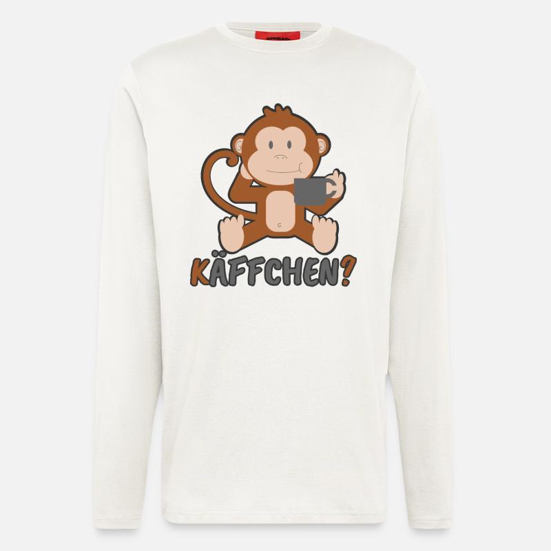 Käffchen monkey gift - Longsleeve - made by SPREAD  - OFF WHITE