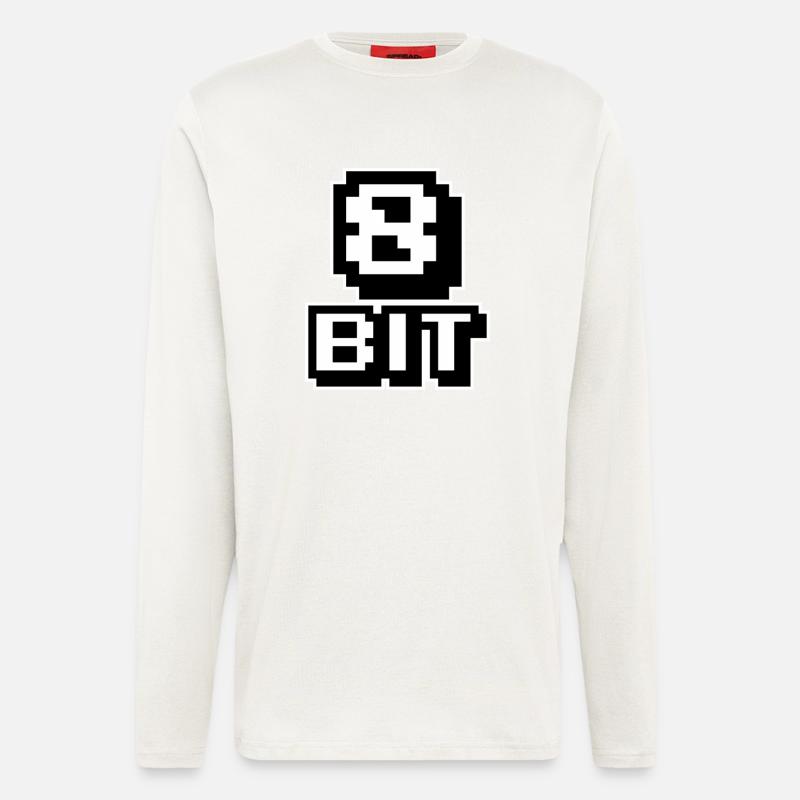8-Bit-Computer - Langarmshirt - made by SPREAD  - OFF WHITE
