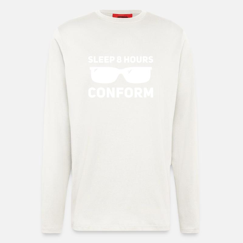 Sleep 8 hours, adapt - Longsleeve - made by SPREAD - OFF WHITE