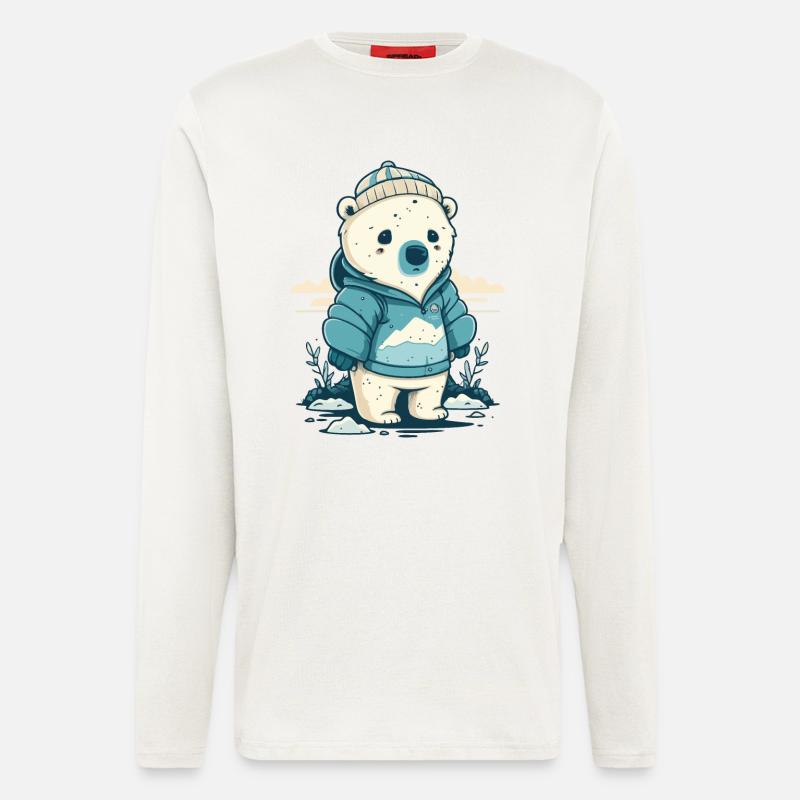 Einsamer kleiner Eisbär - Langarmshirt - made by SPREAD  - OFF WHITE