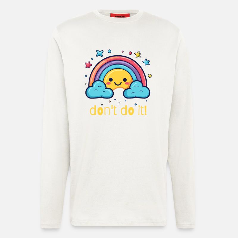 don't do it, happy rainbow - Longsleeve - made by SPREAD - OFF WHITE