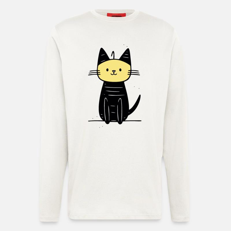 süße Katze - Langarmshirt - made by SPREAD  - OFF WHITE