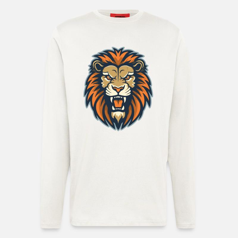 Ein brüllender Löwe - Langarmshirt - made by SPREAD  - OFF WHITE