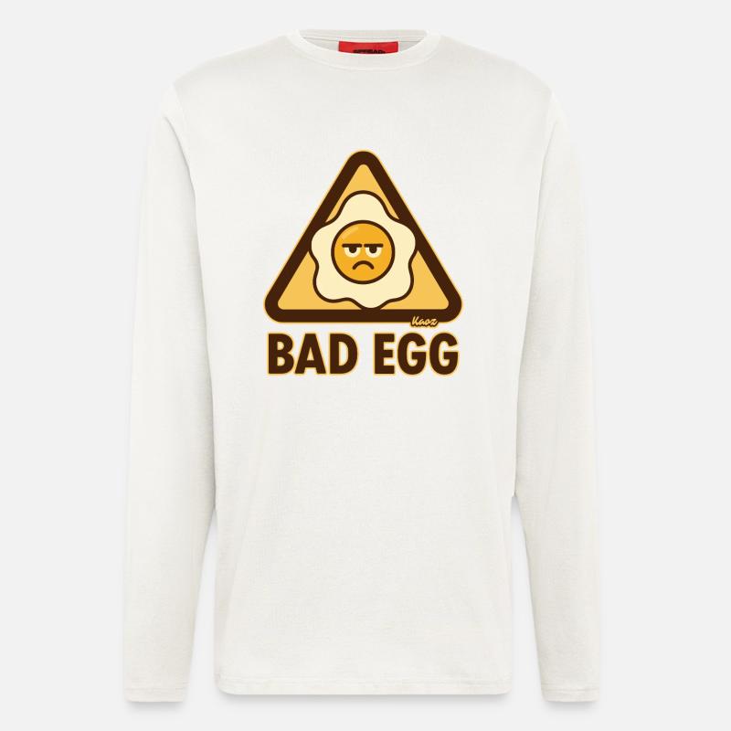 Schlechtes Ei mit mieser Laune - Langarmshirt - made by SPREAD  - OFF WHITE