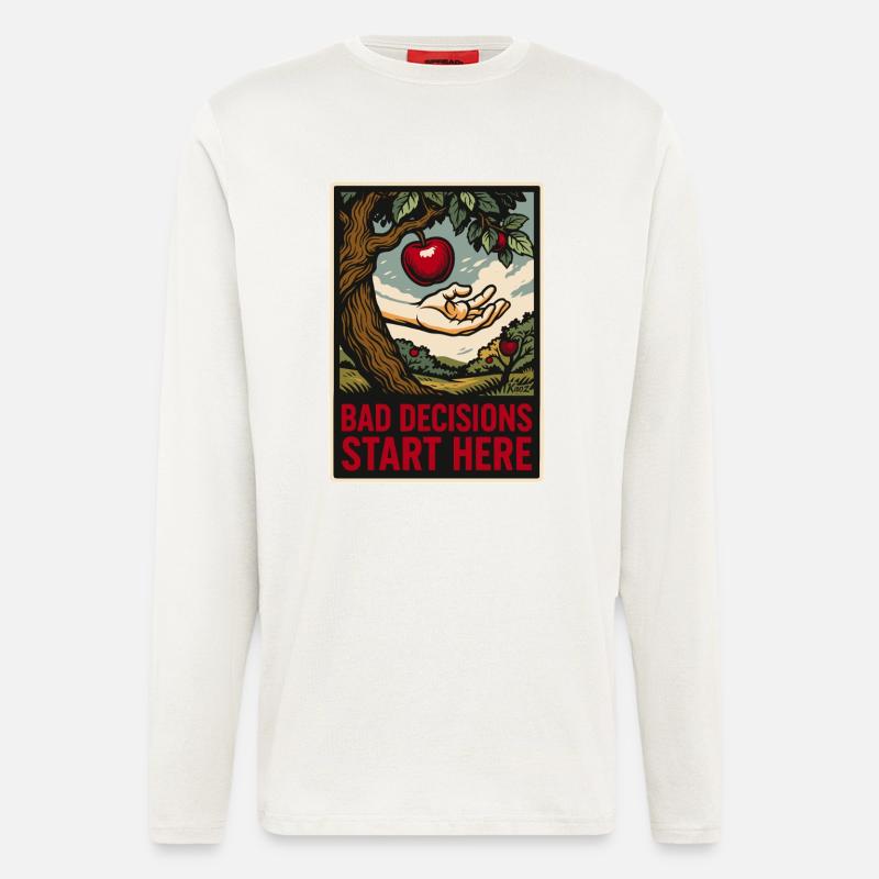 Paradise – Bad Decisions Start Here - Longsleeve - made by SPREAD  - OFF WHITE