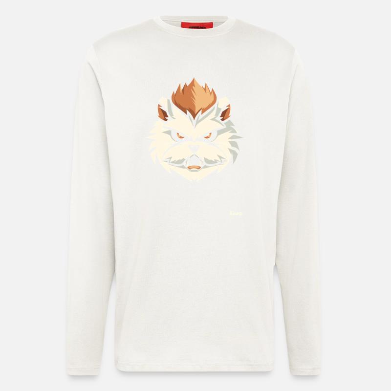 Angry hamster head with mohawk - Longsleeve - made by SPREAD - OFF WHITE