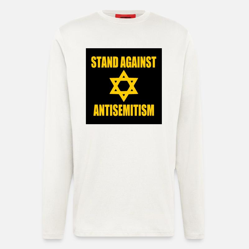 stand against antisemitism - Langarmshirt - made by SPREAD  - OFF WHITE