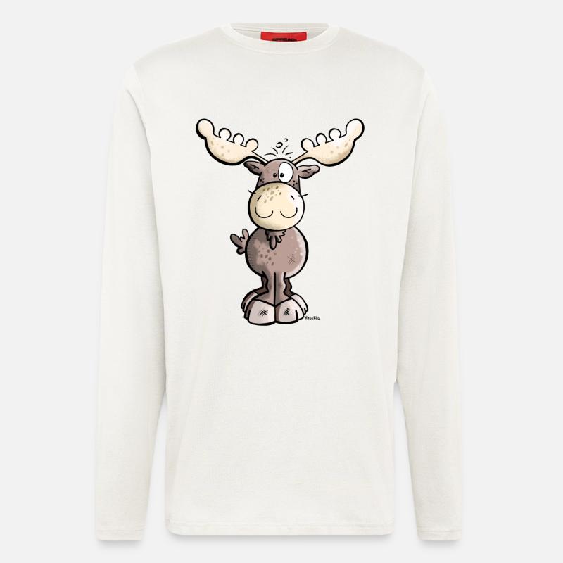 Süßes Elchlein - Langarmshirt - made by SPREAD  - OFF WHITE