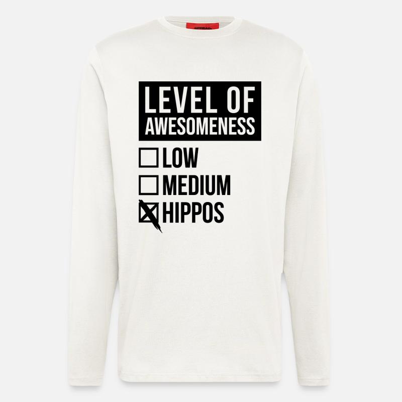 Nilpferd - Langarmshirt - made by SPREAD  - OFF WHITE