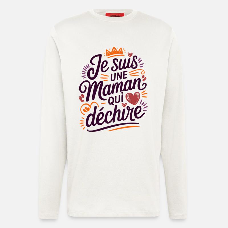 Ich bin eine Killer-Mutter - Langarmshirt - made by SPREAD  - OFF WHITE