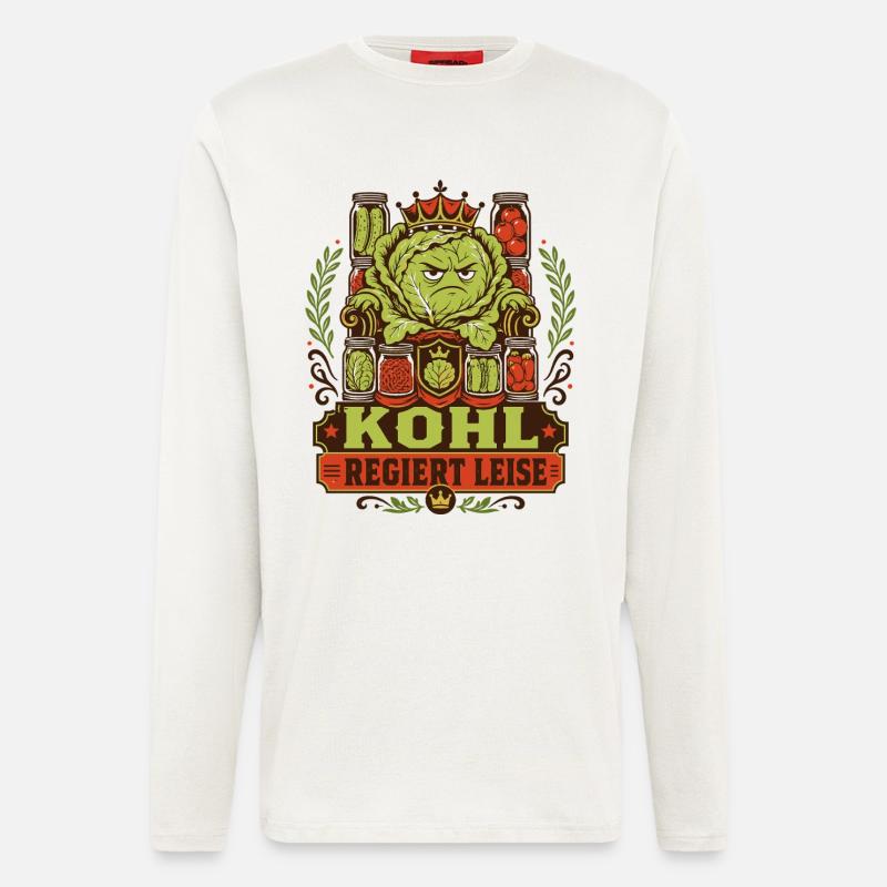 Kohl regiert leise - Langarmshirt - made by SPREAD - OFF WHITE