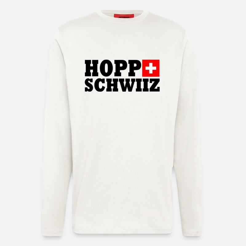 Hopp schwiiz - Langarmshirt - made by SPREAD  - OFF WHITE