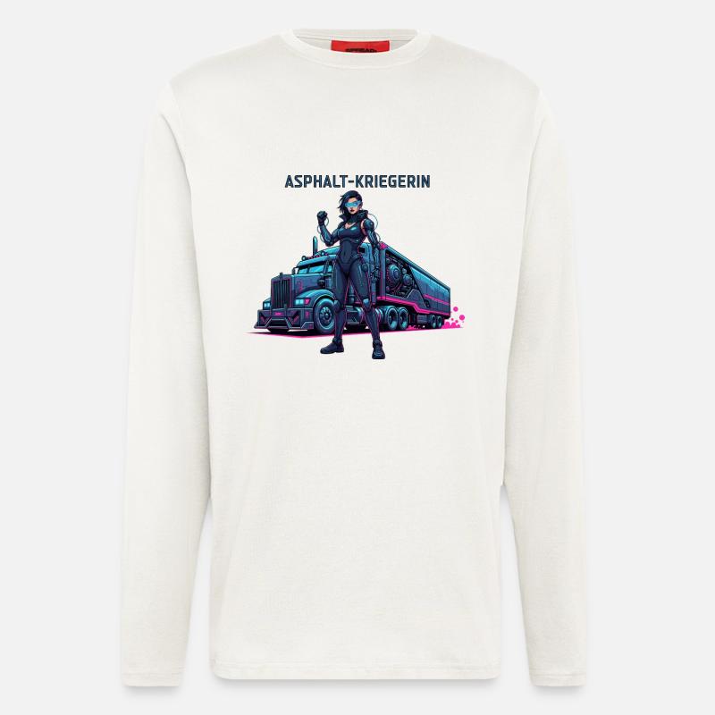 Asphalt-Kriegerin - Langarmshirt - made by SPREAD  - OFF WHITE