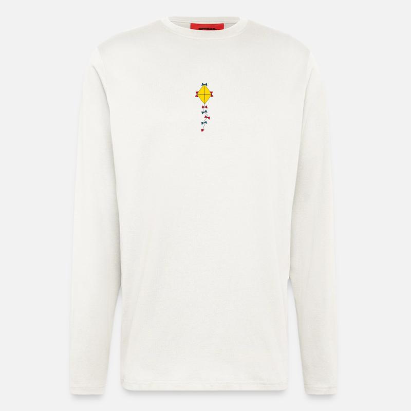 Drachen bunt Herbst - Langarmshirt - made by SPREAD  - OFF WHITE