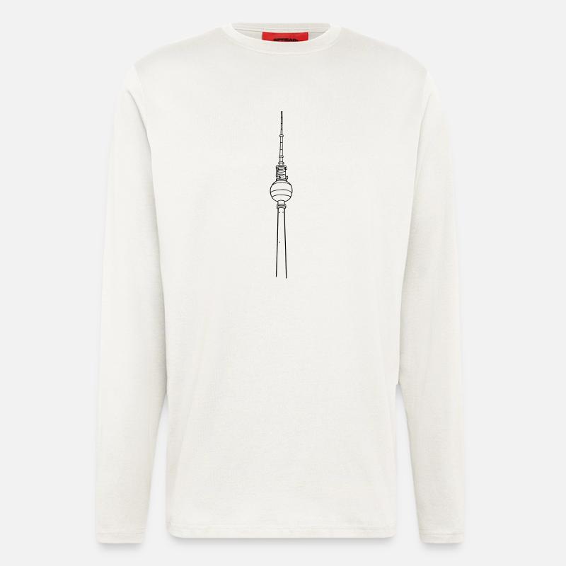 Fernsehturm Berlin - Langarmshirt - made by SPREAD  - OFF WHITE
