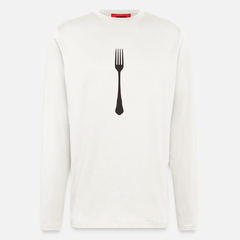 Fork Silhouette - Longsleeve - made by SPREAD  - OFF WHITE