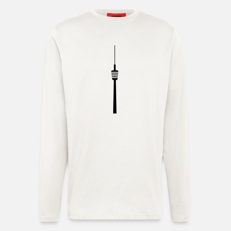 Fernsehturm Stuttgart - Langarmshirt - made by SPREAD  - OFF WHITE