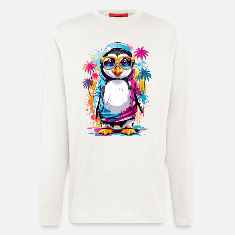 Coole Pinguin - Langarmshirt - made by SPREAD  - OFF WHITE