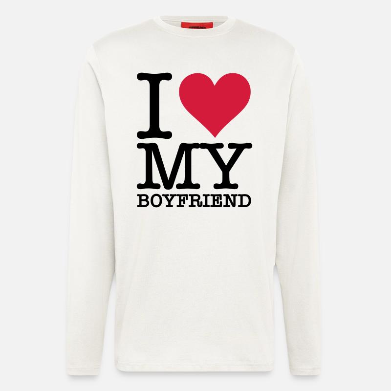 Ich liebe meinen Freund! - Langarmshirt - made by SPREAD  - OFF WHITE
