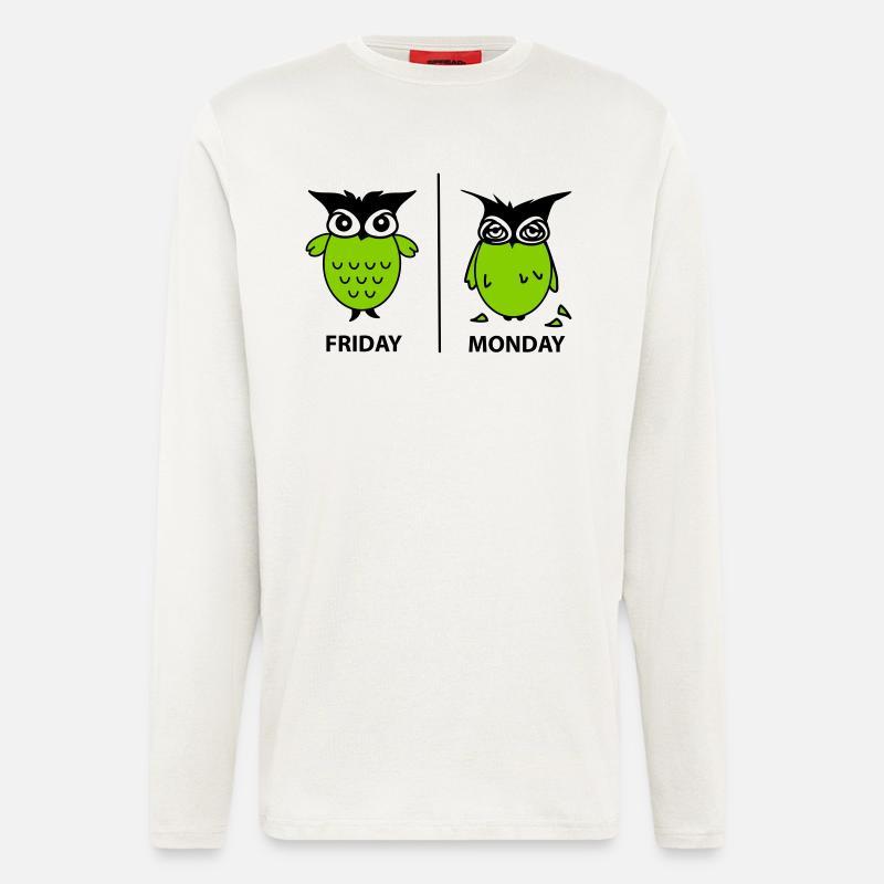 Wochenende der Eulen - Langarmshirt - made by SPREAD  - OFF WHITE