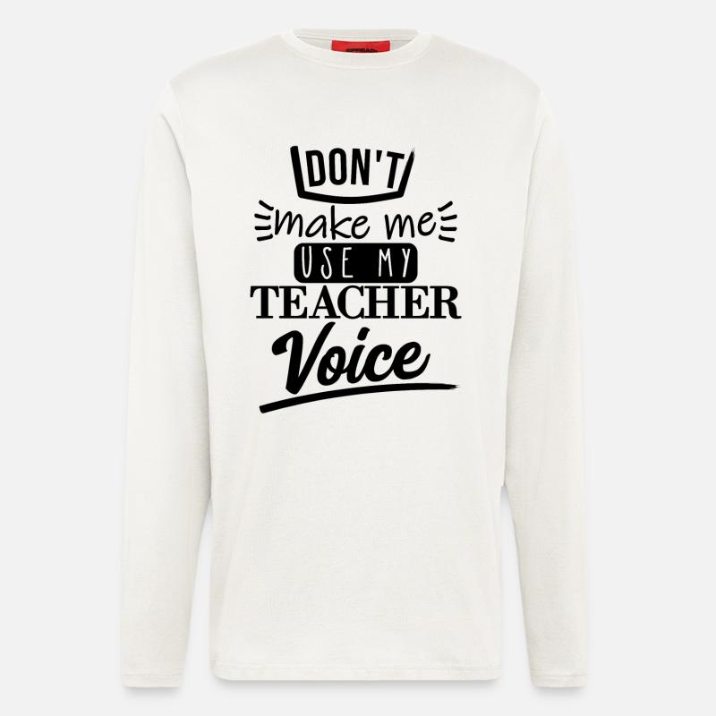 don't make me use it (schwarz) - Langarmshirt - made by SPREAD  - OFF WHITE