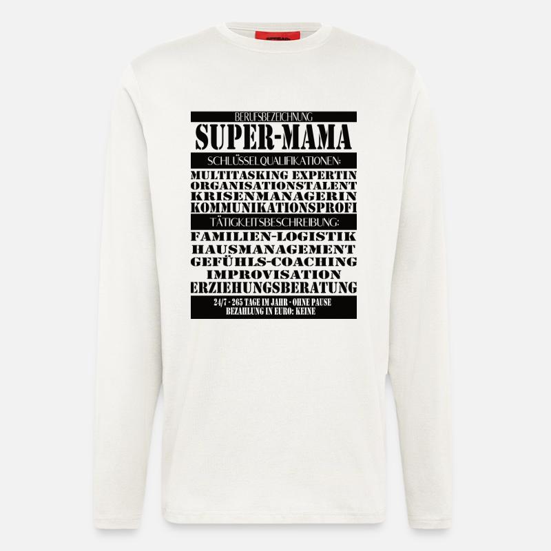 Super Mama – Multitasking without a break - Longsleeve - made by SPREAD  - OFF WHITE
