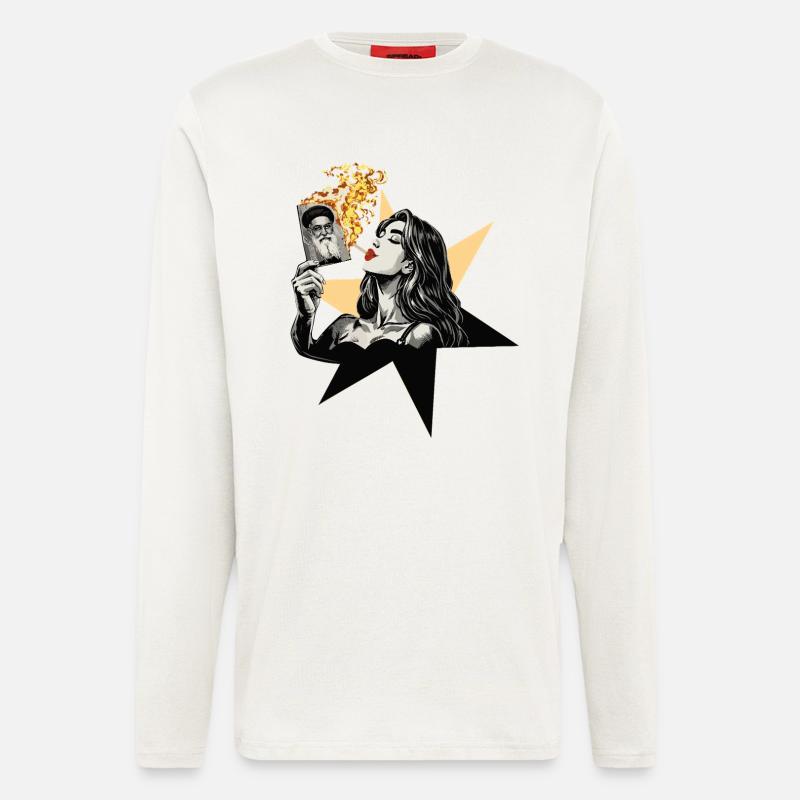 Frau Feuer 1 - Langarmshirt - made by SPREAD  - OFF WHITE