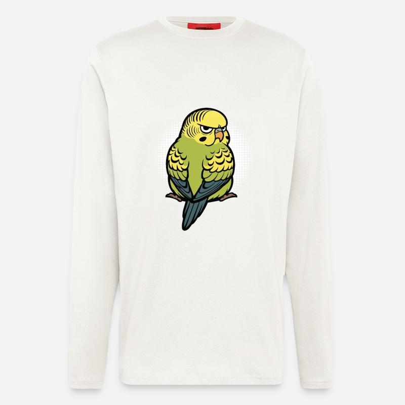 Budgerigars Budgie Owners Budgies - Longsleeve - made by SPREAD  - OFF WHITE
