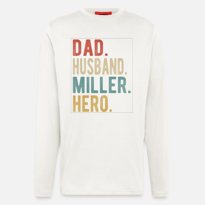 Müller Papa Ehemann Held - Langarmshirt - made by SPREAD  - OFF WHITE