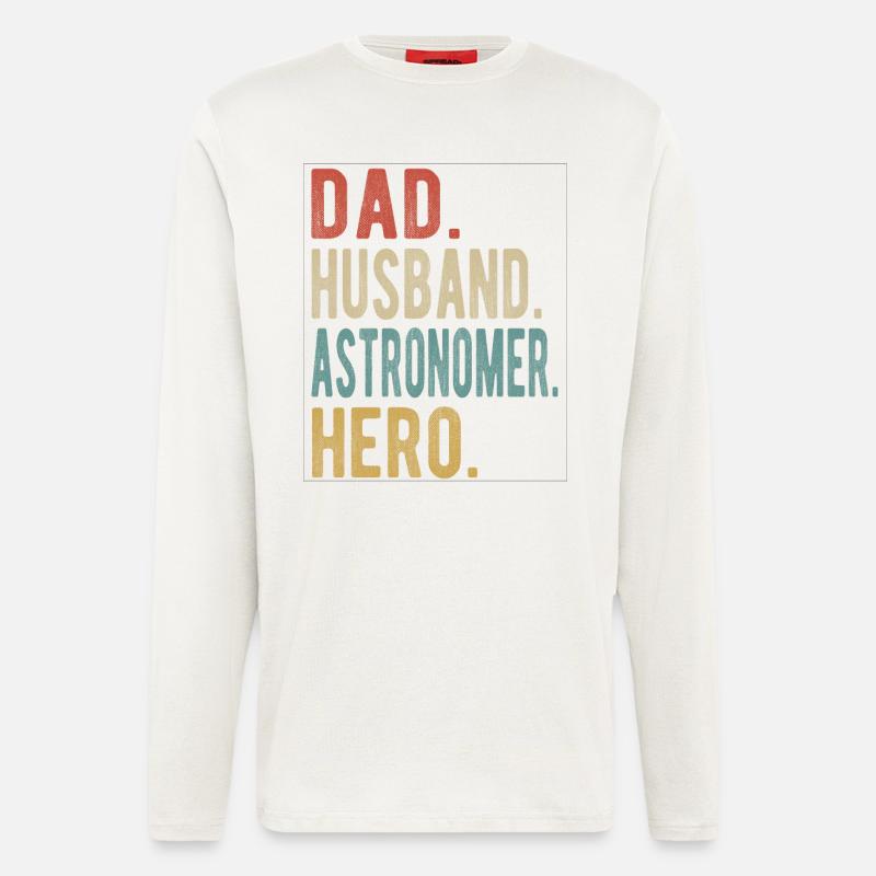 Astronom Vater Ehemann Held - Langarmshirt - made by SPREAD  - OFF WHITE