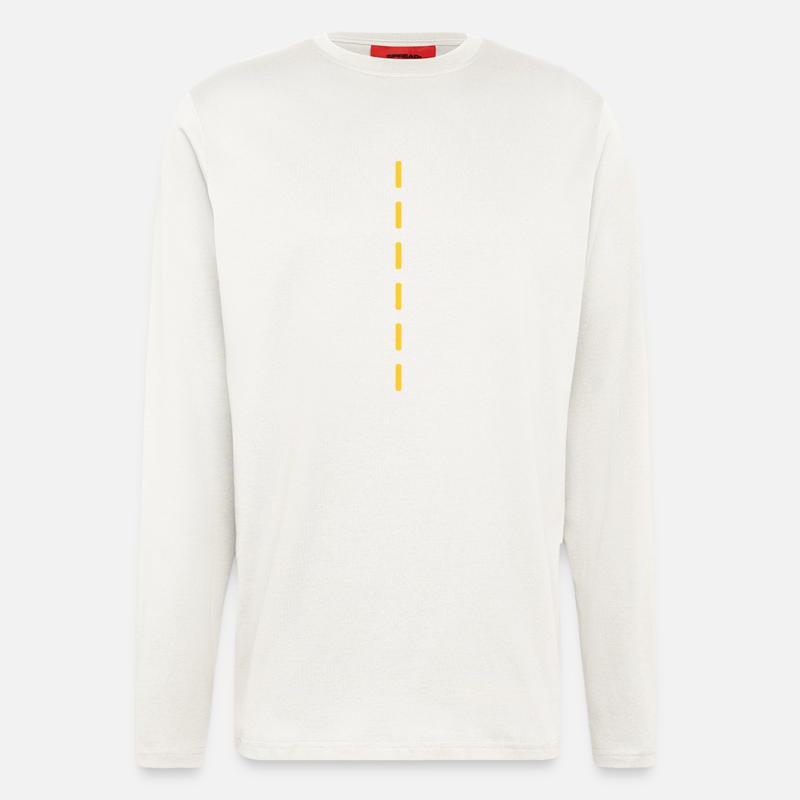Strichellinie / dashed (1c) - Langarmshirt - made by SPREAD  - OFF WHITE
