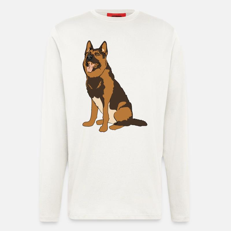 Deutscher Schäferhund - Langarmshirt - made by SPREAD  - OFF WHITE