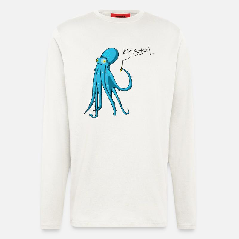 Krake kragelt - Langarmshirt - made by SPREAD  - OFF WHITE