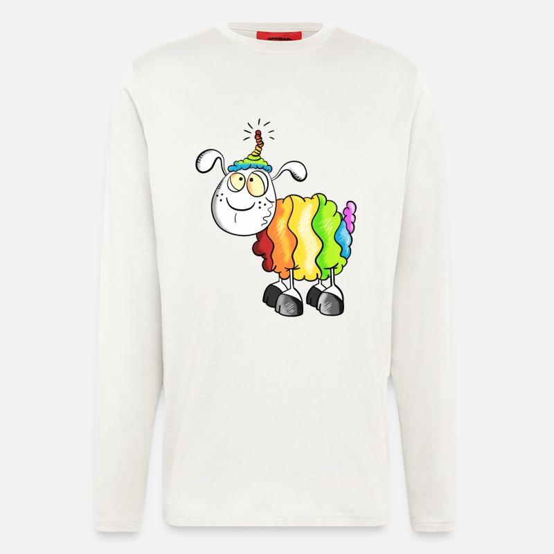 Rainbow Schaf - Langarmshirt - made by SPREAD  - OFF WHITE