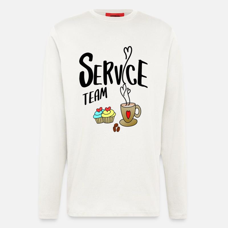Service Team - Langarmshirt - made by SPREAD  - OFF WHITE