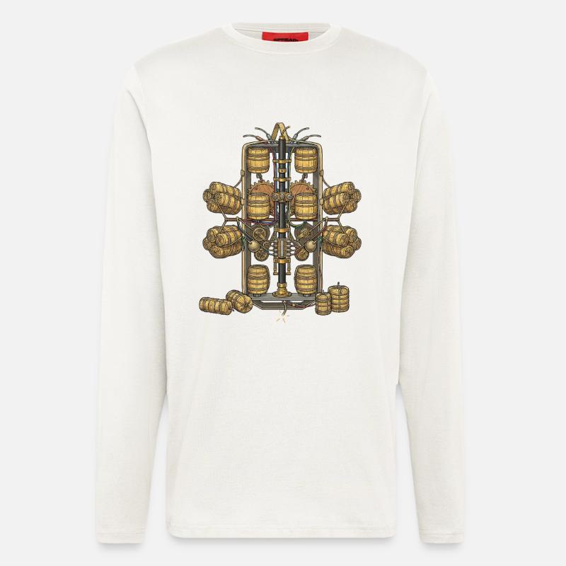Multi-impact bomb fireworks Malta pyrotechnics - Longsleeve - made by SPREAD  - OFF WHITE