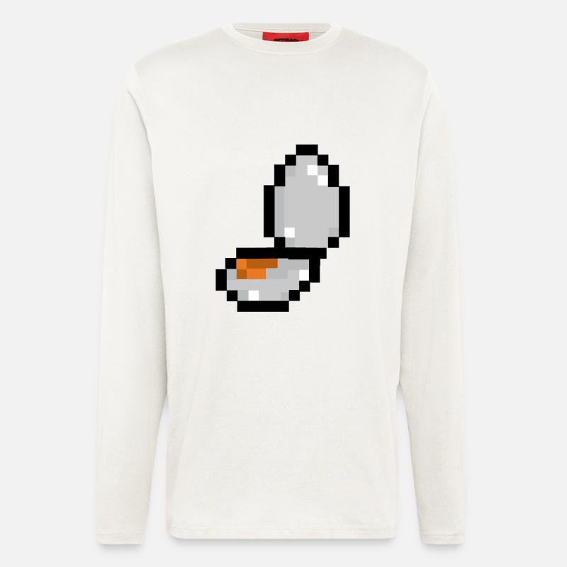 Pixel-Ei - Langarmshirt - made by SPREAD - OFF WHITE