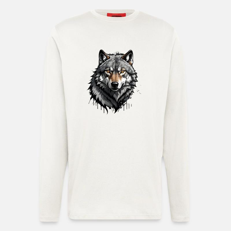 Wolf - Langarmshirt - made by SPREAD - OFF WHITE