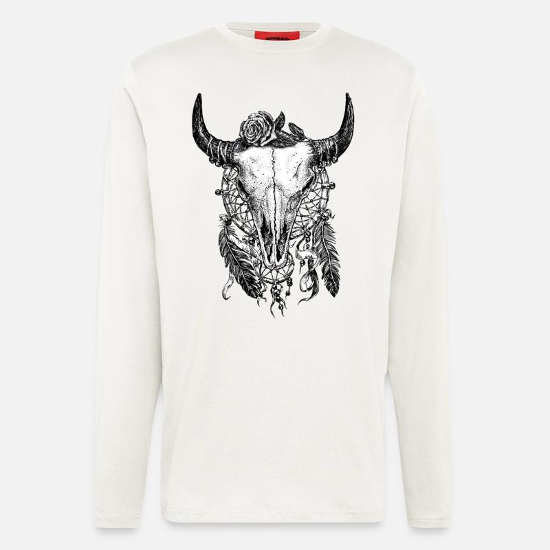Skull Tattoo - Langarmshirt - made by SPREAD  - OFF WHITE