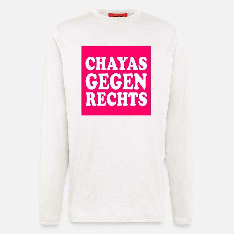 chayas gegen rechts - Langarmshirt - made by SPREAD  - OFF WHITE