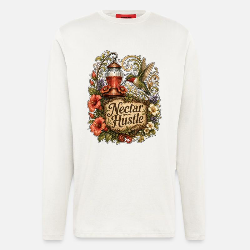 Nectar Hustle - Manches longues bio décontracté fabriqué en UE - OFF WHITE