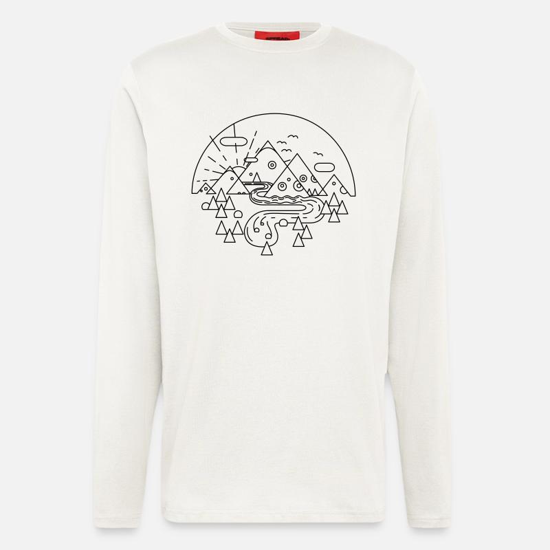 Evil Mountains - Langarmshirt - made by SPREAD  - OFF WHITE
