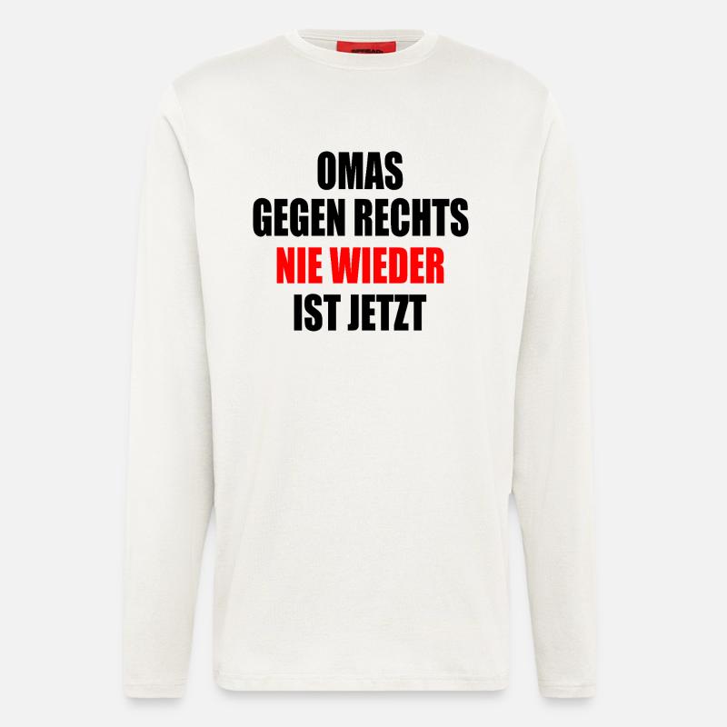 Omas gegen rechts - Langarmshirt - made by SPREAD  - OFF WHITE