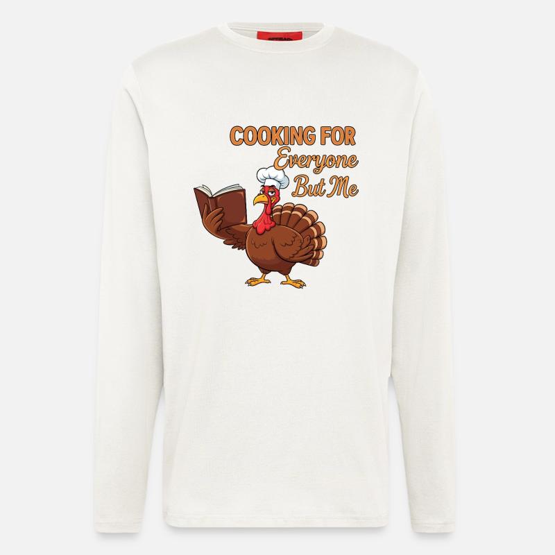 Cuisson de la dinde - Manches longues bio décontracté fabriqué en UE - OFF WHITE