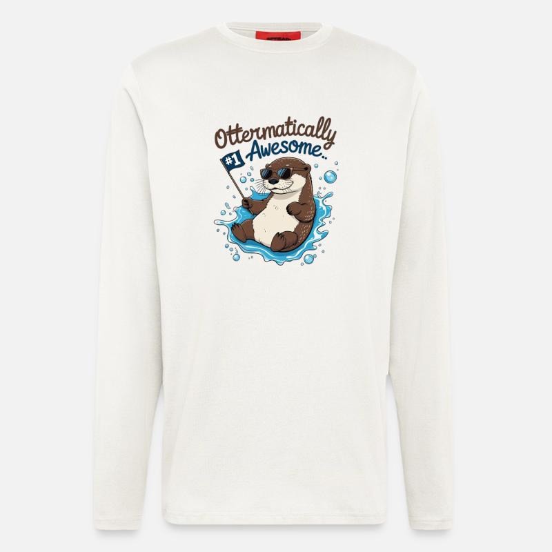 Otter-like cool – Funny Otter - Longsleeve - made by SPREAD  - OFF WHITE