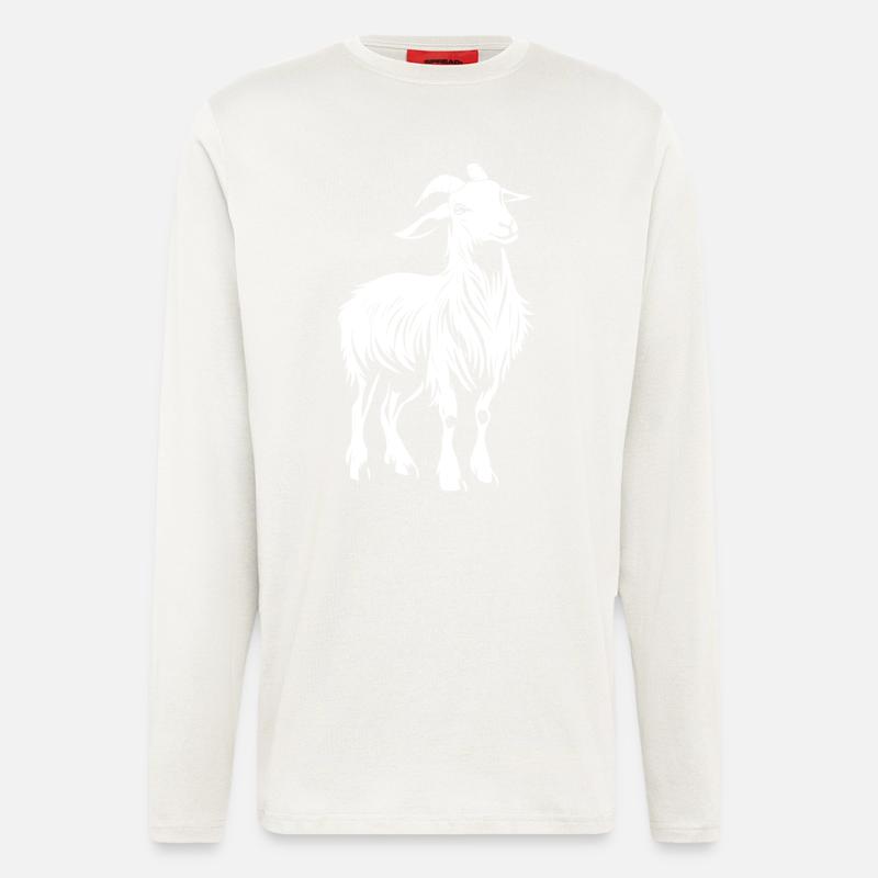 Ziege Goat - Langarmshirt - made by SPREAD - OFF WHITE