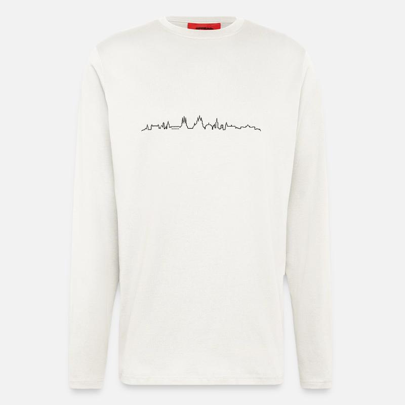 Skyline - Erfurt - Langarmshirt - made by SPREAD  - OFF WHITE
