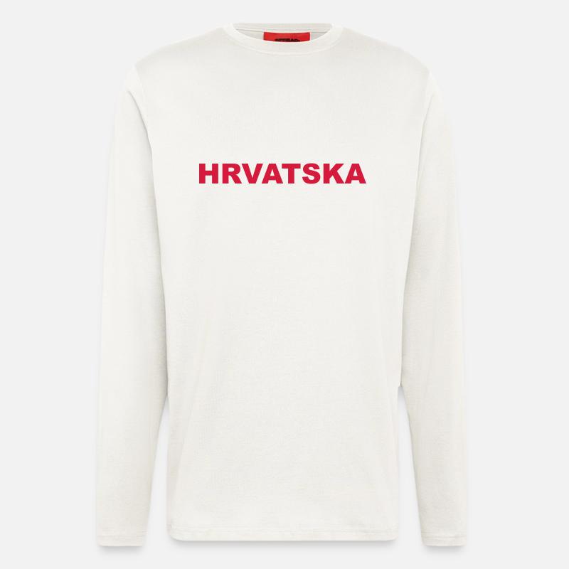 Hrvatska - Manches longues bio décontracté fabriqué en UE - OFF WHITE