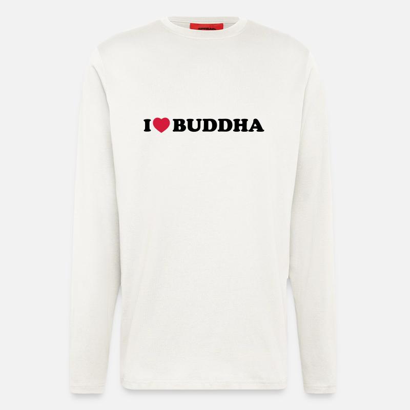 I love Buddha - Langarmshirt - made by SPREAD  - OFF WHITE